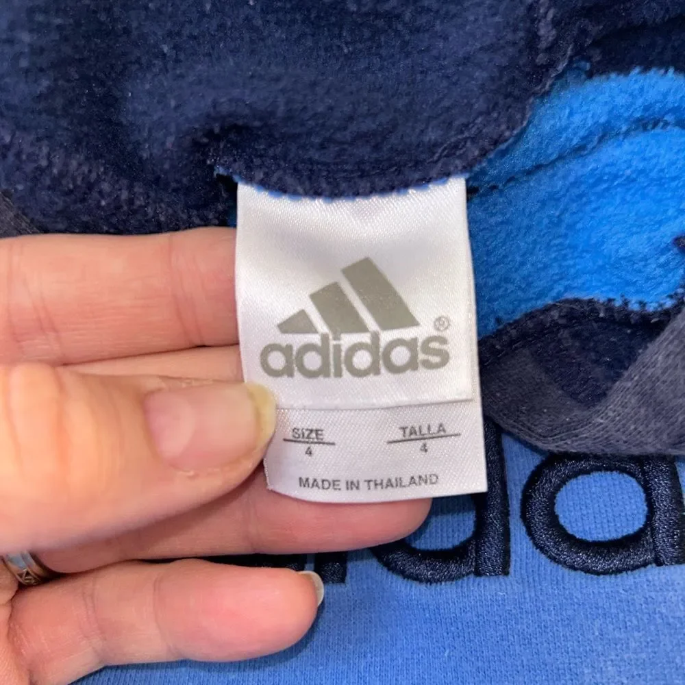 Boys Adidas blue hoodie size 4
